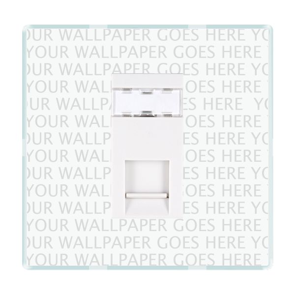 Perception CFX Clear 1 gang RJ45 CAT 5E Outlet – Unshielded White