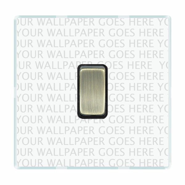 Perception CFX Clear 1 gang 20AX 2 Way Rocker Antique Brass/Black