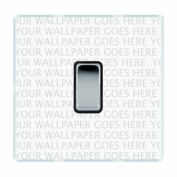 Perception CFX Clear 1 gang 20AX 2 Way Rocker Bright Chrome/Black