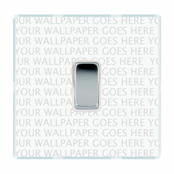 Perception CFX Clear 1 gang 10AX 2 Way Rocker Bright Chrome/White