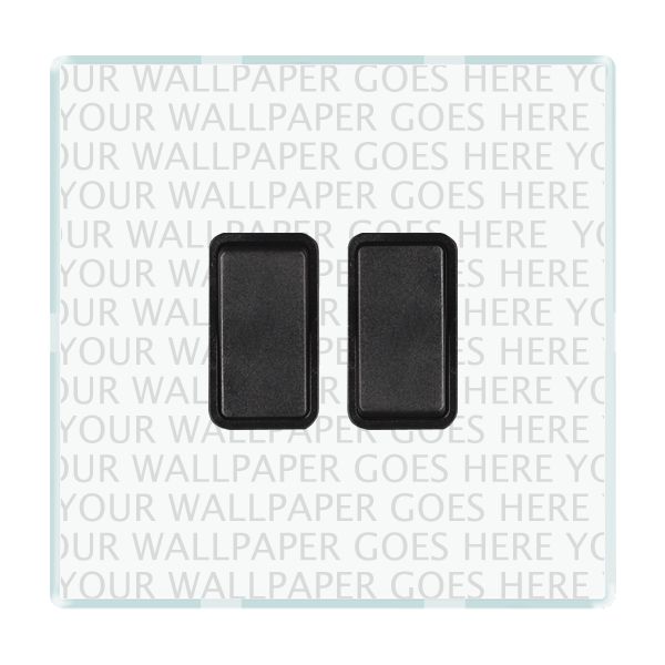 Perception CFX Clear 2 gang 10AX 2 Way Rocker Black/Black