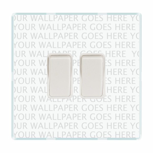 Perception CFX Clear 2 gang 10AX 2 Way Rocker White/White