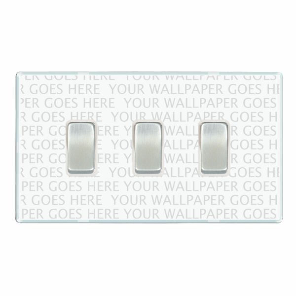 Perception CFX Clear 3 gang 20AX 2 Way Rocker Satin Chrome/White