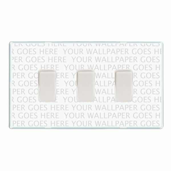 Perception CFX Clear 3 gang 20AX 2 Way Rocker White/White