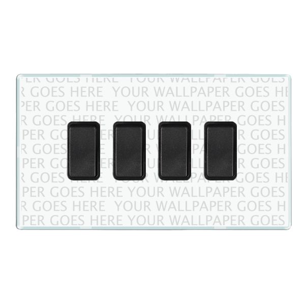 Perception CFX Clear 4 gang 10AX 2 Way Rocker Black/Black