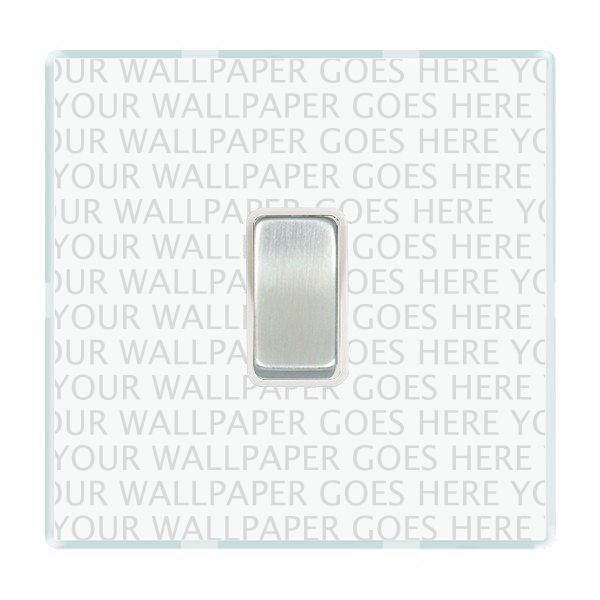 Perception CFX Clear 1 gang 20AX Intermediate Rocker Satin Chrome/White