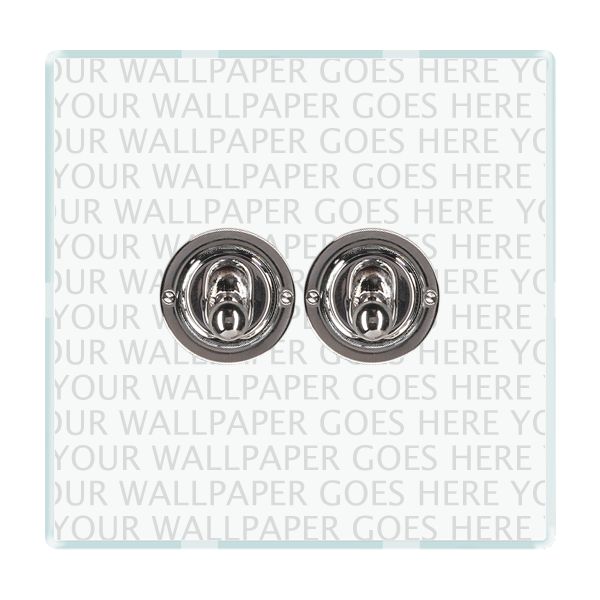 Perception CFX Clear 2 gang 20AX 2 Way Toggle Bright Chrome