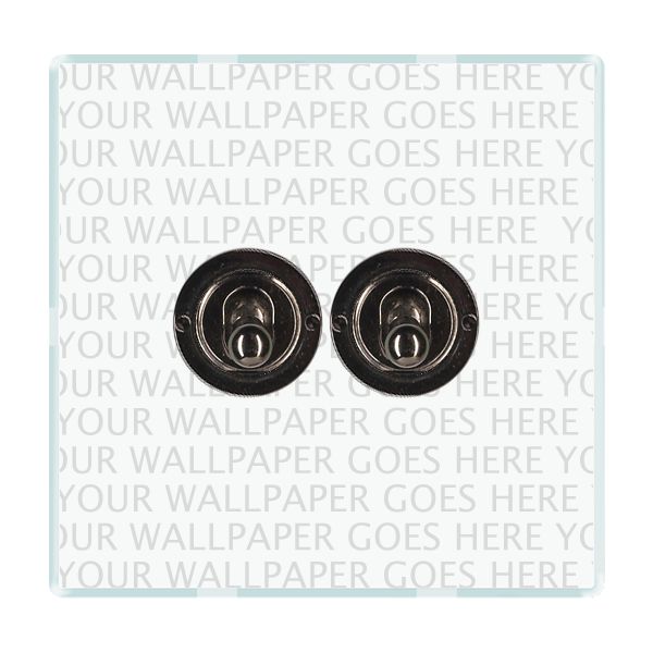 Perception CFX Clear 2 gang 20AX 2 Way Toggle Black Nickel