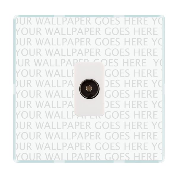 Perception CFX Clear 1 gang Non-Isolated Television 1in/1out White