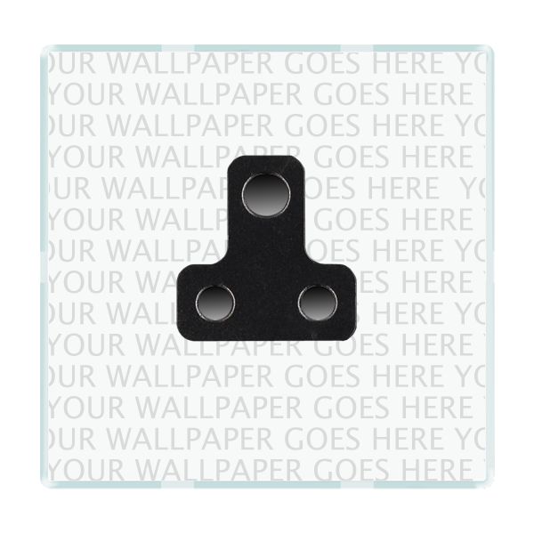 Perception CFX Clear 1 gang 5A Unswitched Socket Black