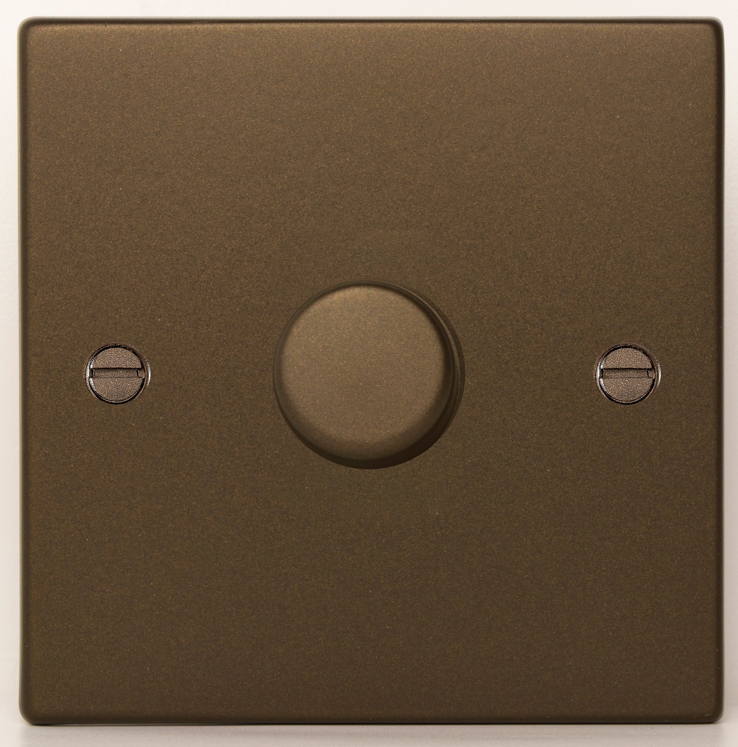 Sheer Richmond Bronze 1 gang 250W LED 2 Way Push On/Off Rotary Dimmer Richmond Bronze Minimum Load = 5W(LED) Maximum Load = 250W(LED) Trailing Edge / 150W(LED) Leading Edge